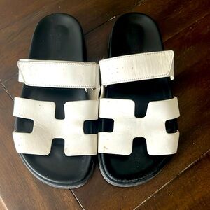 Hermes White Sandals